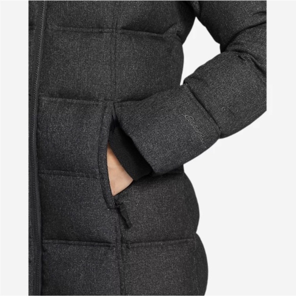 Eddie Bauer Gray Long Down Winter Hooded Coat 
Women's Gray Puffer - Picture 4 of 16